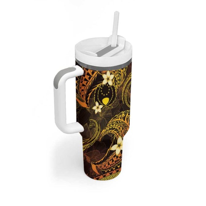 Floral Tropical Tumbler With Handle & Straw - Insulated Travel Mug For Hot & Cold Drinks - 20Oz - Image 2