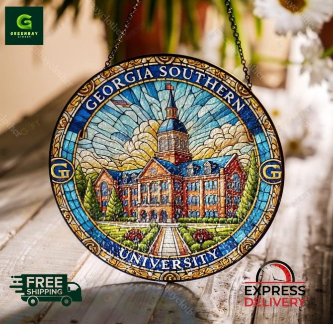 Georgia Southern University Stained Glass Suncatcher - Free Shipping & Express Delivery!