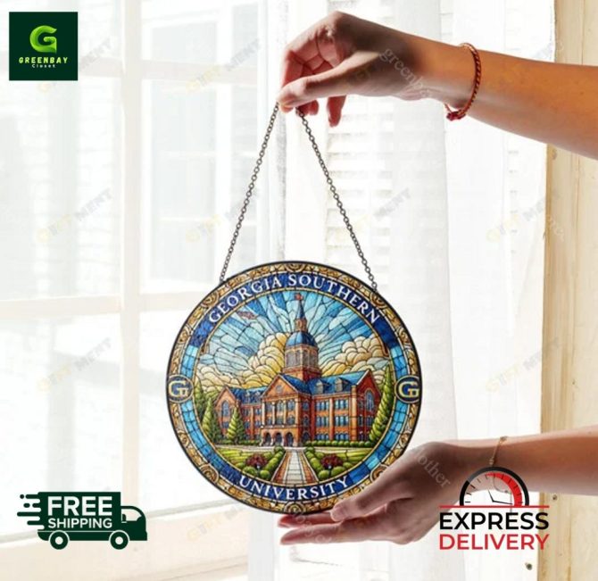 Georgia Southern University Stained Glass Suncatcher - Free Shipping & Express Delivery! - Image 3
