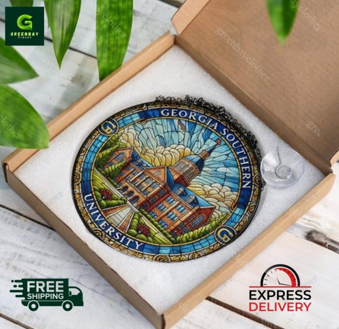 Georgia Southern University Stained Glass Suncatcher - Free Shipping & Express Delivery! - Image 5