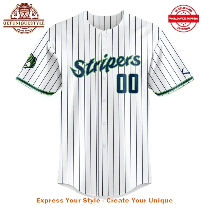Custom Name & Number Baseball Jersey - Stripe Design, Personalized Sportswear, Worldwide Shipping - Image 3