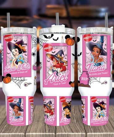Halloween Princesses Disney Cartoon Custom Stanley Cup 40 Oz Tumbler With Handle , Stormmerch