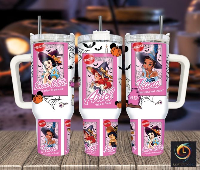 Halloween Princesses Disney Cartoon Custom Stanley Cup 40 Oz Tumbler With Handle , Stormmerch