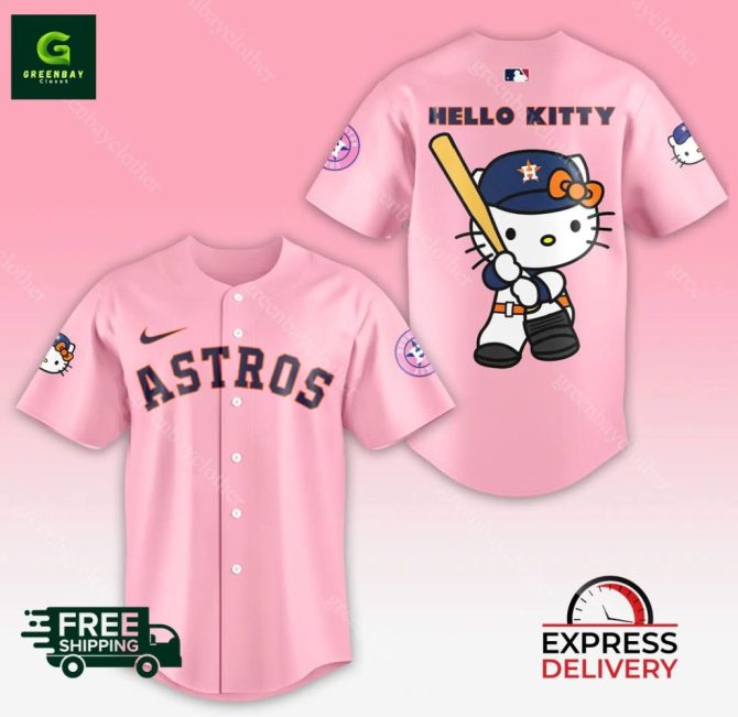 Limited Edition Hello Kitty Astros Pink Jersey – Free Shipping & Express Delivery!