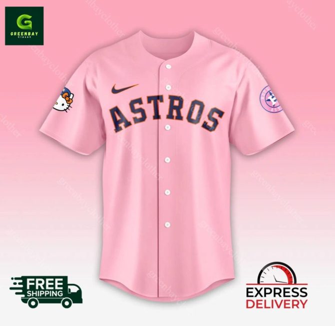 Limited Edition Hello Kitty Astros Pink Jersey – Free Shipping & Express Delivery! - Image 3