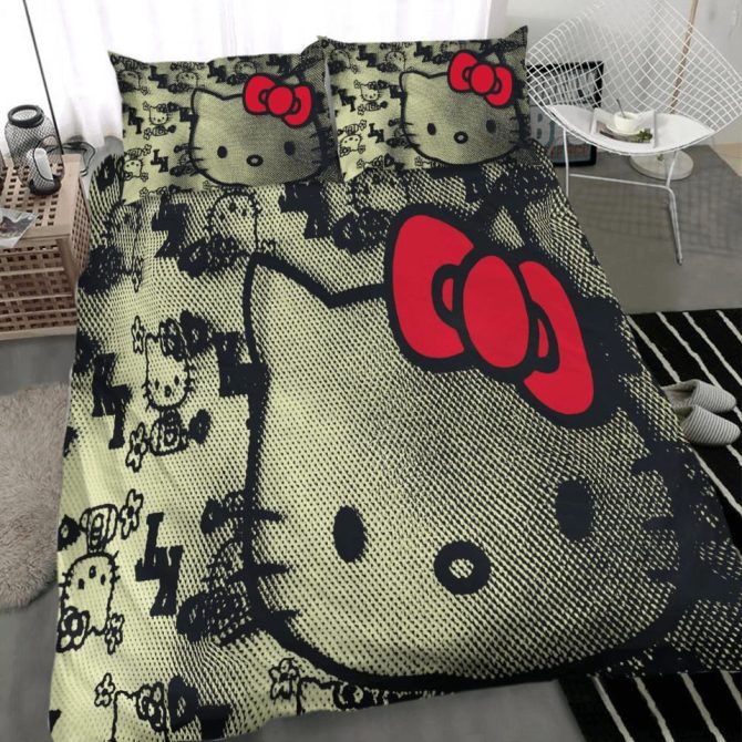 Cozy Hello Kitty Bedding Set – Cute Cartoon Design, Perfect For Kids & Fans!