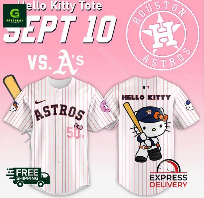 Houston Astros X Hello Kitty Limited Edition Jersey - Free Shipping & Express Delivery!