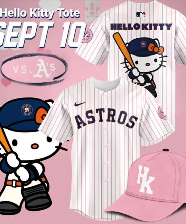 Astros X Hello Kitty Limited Edition Baseball Jersey & Cap Set – Cute & Sporty Gear!