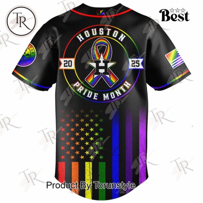 Celebrate Pride With Astros Rainbow Jersey - Limited Edition Unisex Sportswear - Image 3