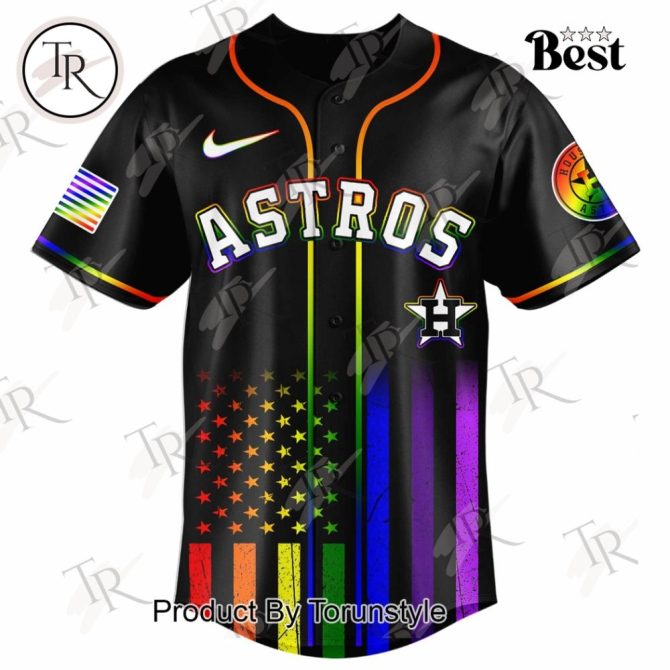Celebrate Pride With Astros Rainbow Jersey - Limited Edition Unisex Sportswear - Image 2