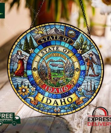 Stunning Idaho State Stained Glass Suncatcher