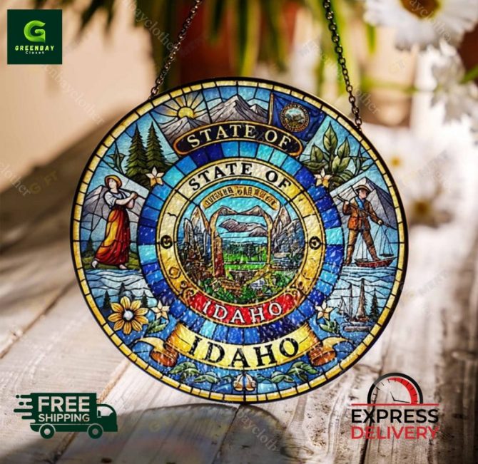 Stunning Idaho State Stained Glass Suncatcher
