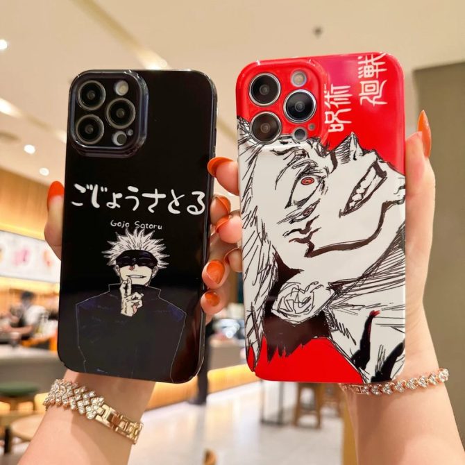 Anime Style Iphone Case - Vibrant Red & Black Design - Perfect Fit & Durable Protection - Image 2