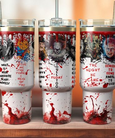 Horror Movie Fan Travel Mug – Stainless Steel, Spill-Proof, 20Oz – Perfect For Scary Film Lovers!