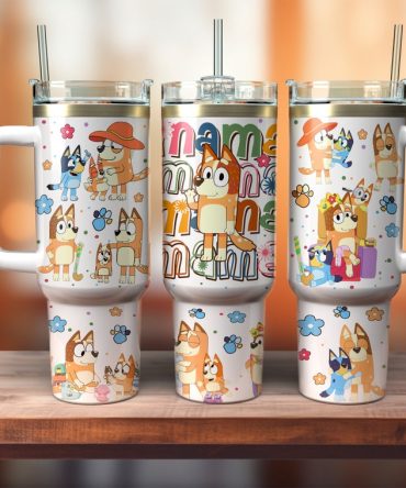 Colorful Cartoon Dog Travel Mug With Handle & Straw - Perfect Gift For Kids & Fans!