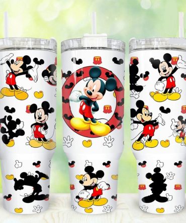 Disney Mickey Mouse Tumbler With Straw - 20Oz Double-Walled Insulated Mug For Kids & Adults