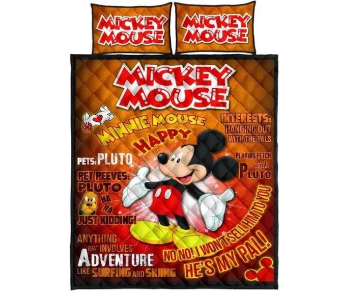 Cozy Disney Mickey Mouse Adventure Bedding Set - Twin/Queen Size For Kids & Fans - Image 2