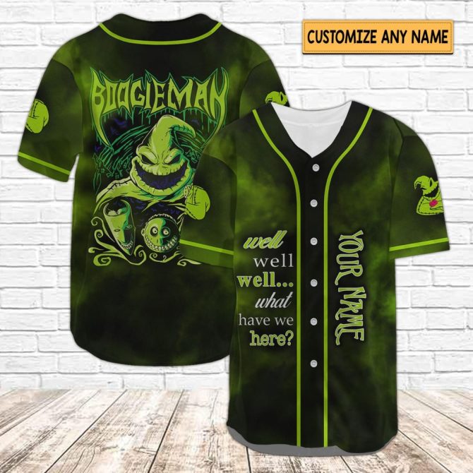 Customizable Oogie Boogie Baseball Jersey - Cool Halloween Design For Fans