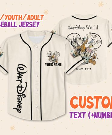Custom Disney Baseball Jersey For Kids/Youth/Adults – Personalize With Name & Number