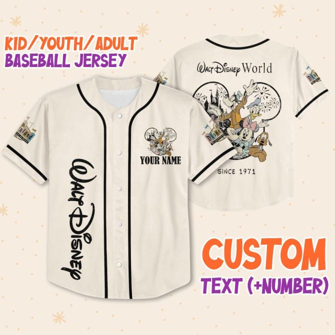 Custom Disney Baseball Jersey For Kids/Youth/Adults – Personalize With Name & Number