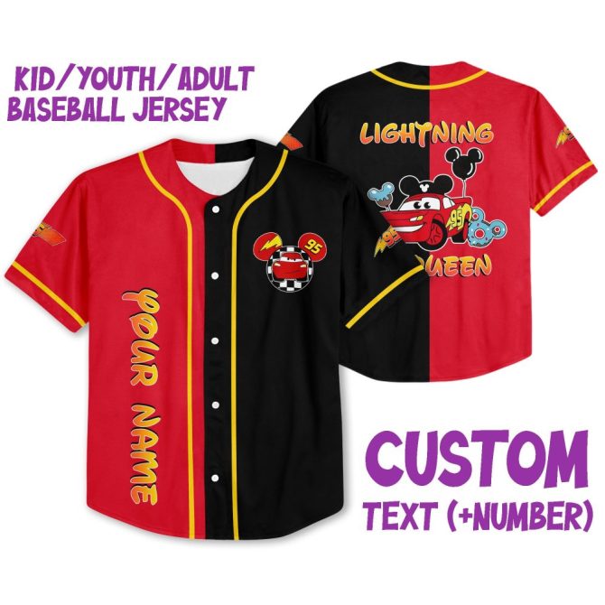 Custom Lightning Queen Baseball Jersey For Kids/Youth/Adults – Personalize Name & Number!