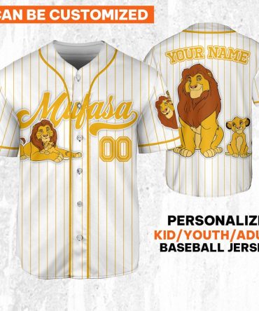 Customizable Lion Family Baseball Jersey For Kids/Adults - Personalized Name Option