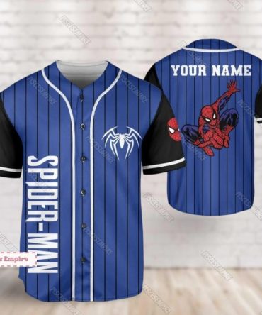 Custom Spider-Man Baseball Jersey – Personalized Name & Striking Design