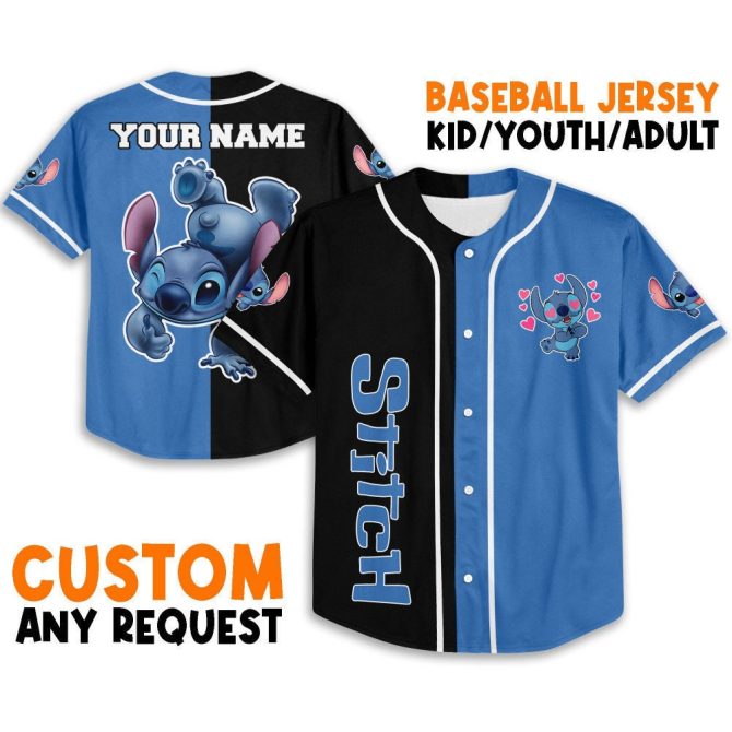 Custom Stitch Baseball Jersey For Kids/Youth/Adults - Personalized Name & Design