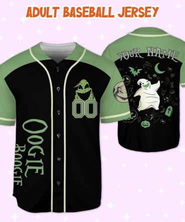 Custom Oogie Boogie Adult Baseball Jersey – Personalized Halloween Style