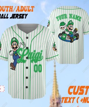 Customizable Kids/Adult Baseball Jersey - Add Your Name & Number - Playful Game Theme
