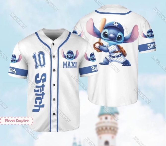 Stitch Baseball Jersey - Fun & Stylish Cartoon Sports Shirt For Fans