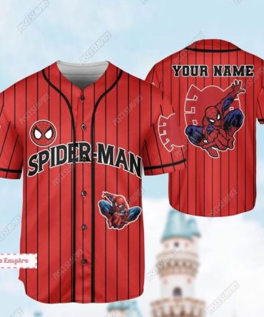 Customizable Spider-Man Baseball Jersey - Personalized Superhero Apparel For Fans