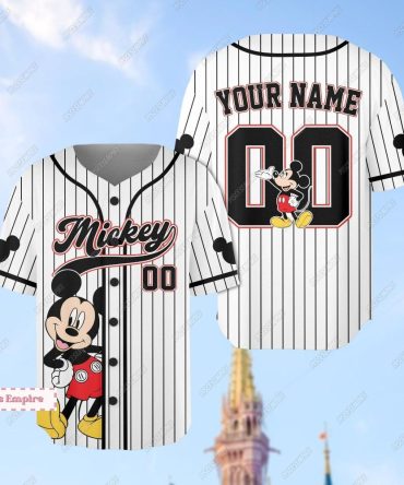 Customize Your Mickey Mouse Baseball Jersey - Personalize Your Name & Number!