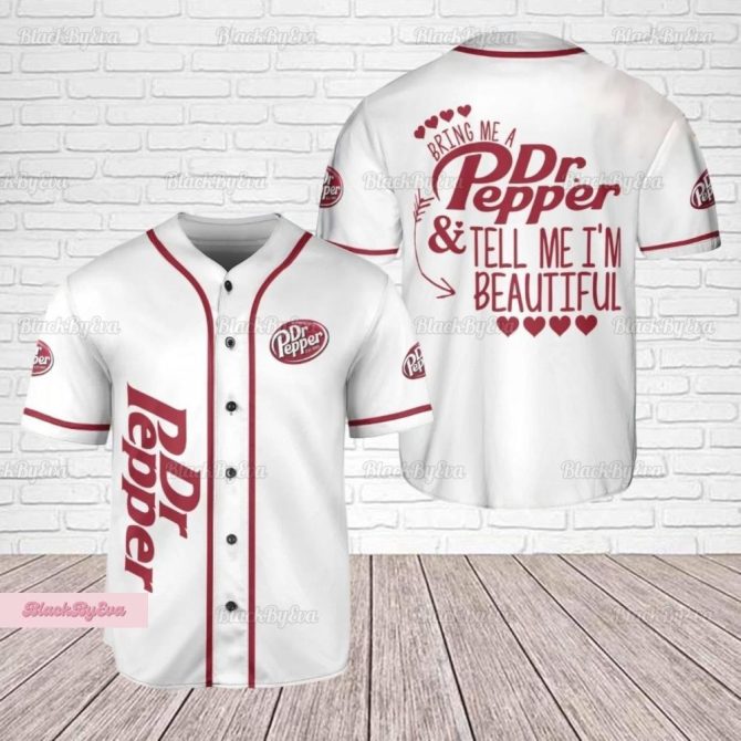 Dr Pepper Baseball Jersey - Fun Statement Shirt For Fans - Unique Gift Idea