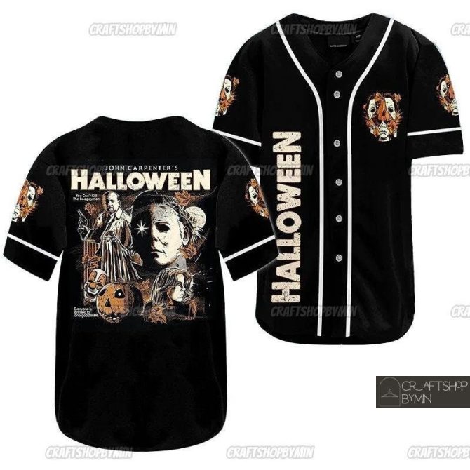 Vintage Halloween Movie Baseball Jersey – Spooky Michael Myers Design For Fans