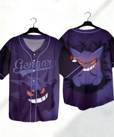 Official Gengar Baseball Jersey - Stylish Pokémon Fan Apparel For Men & Women