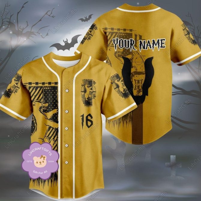 Custom Halloween Baseball Jersey – Personalized Name & Number – Spooky Design