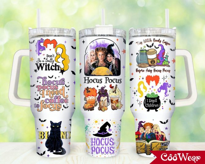 Hocus Pocus Witch Tumbler - Halloween Coffee Mug With Lid & Straw - Perfect Gift For Movie Fans