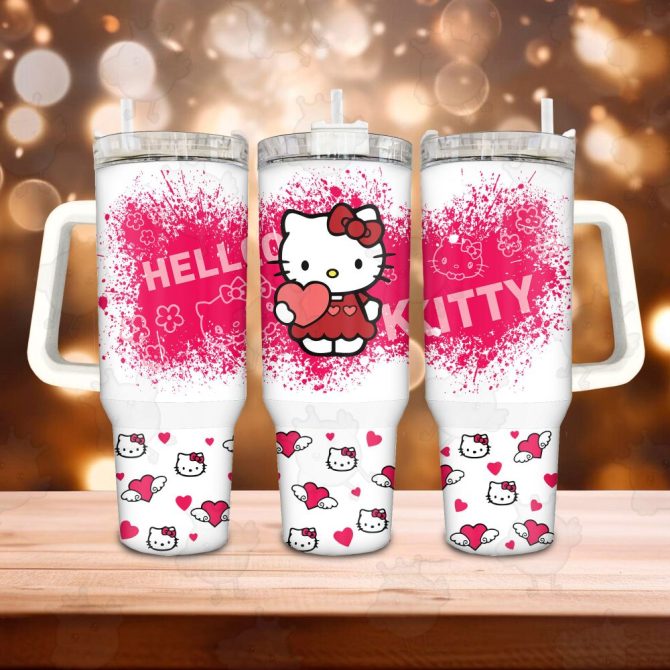 Hello Kitty Heart Splash Tumbler With Handle - Cute & Stylish Drinkware For Fans