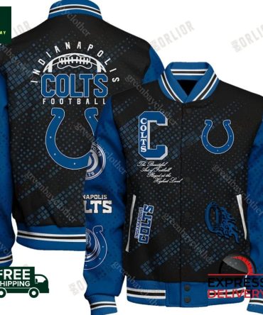 Indianapolis Colts Varsity Jacket - Stylish Nfl Fan Gear With Free Express Shipping