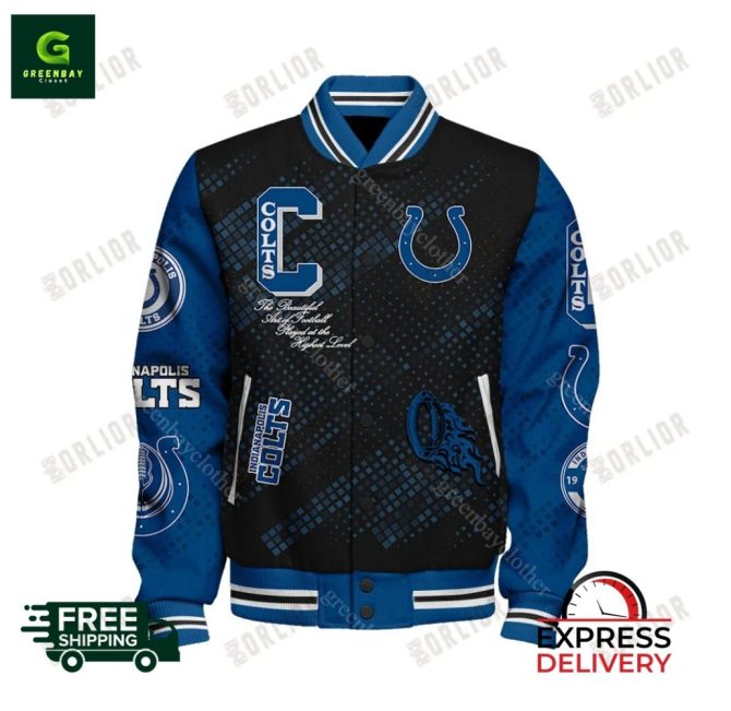Indianapolis Colts Varsity Jacket - Stylish Nfl Fan Gear With Free Express Shipping - Image 2