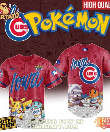 Limited Edition Iowa Cubs Pokémon Jersey - High Quality & Fast Delivery!