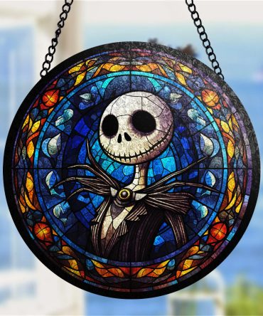 Enchanting Stained Glass Skull Art - Vibrant Hanging Decor For Home & Office