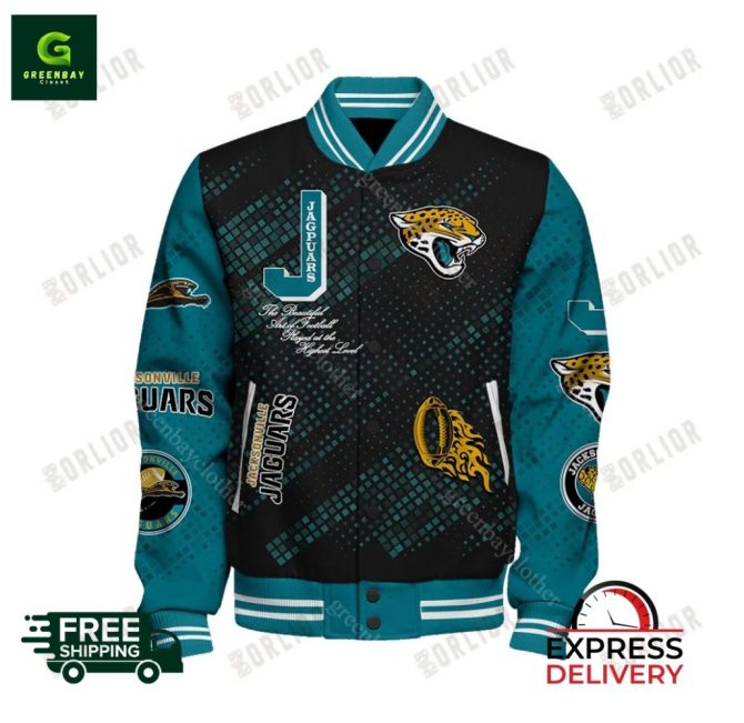 Jacksonville Jaguars Varsity Jacket - Official Nfl Gear, Free Shipping, Limited Edition - Image 2