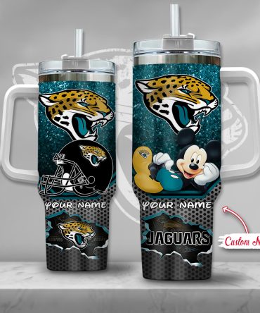 Custom Name Jaguars Tumbler With Mickey Mouse Design - Perfect Fan Gift!