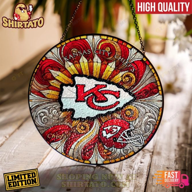 Kansas City Chiefs Stained Glass Hanging Decor - Limited Edition, Fast Delivery! - Image 2