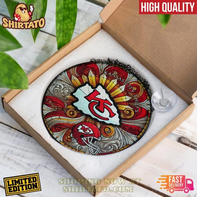 Kansas City Chiefs Stained Glass Hanging Decor - Limited Edition, Fast Delivery! - Image 3