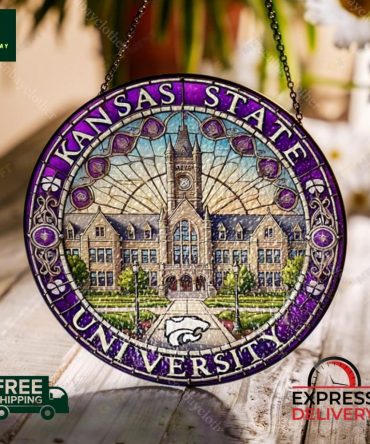 Stunning Kansas State University Stained Glass Suncatcher - Free Shipping & Express Delivery
