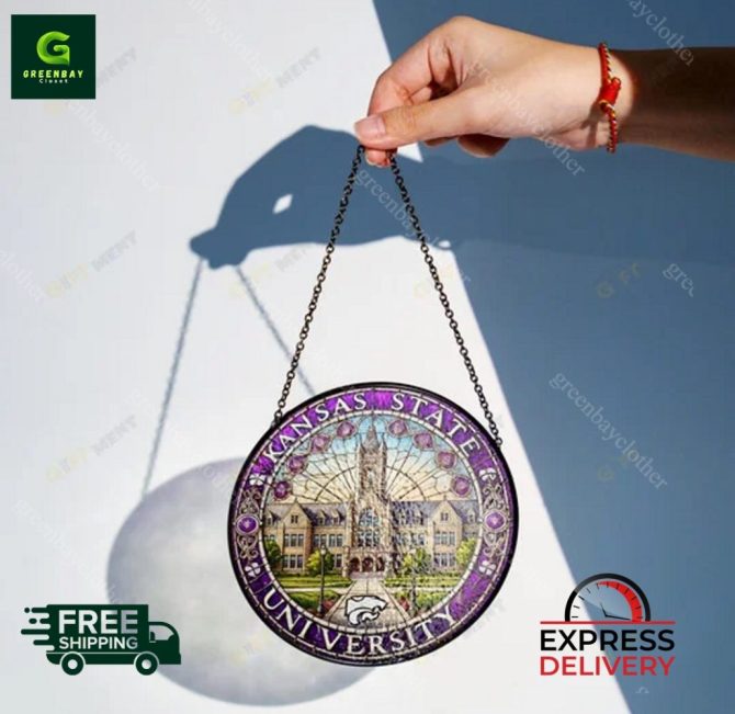 Stunning Kansas State University Stained Glass Suncatcher - Free Shipping & Express Delivery - Image 2