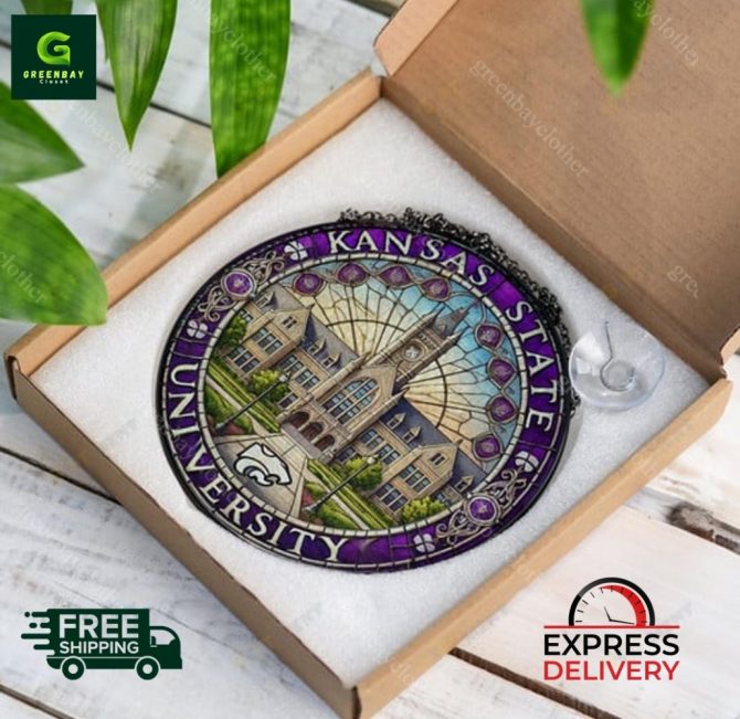 Stunning Kansas State University Stained Glass Suncatcher - Free Shipping & Express Delivery - Image 5